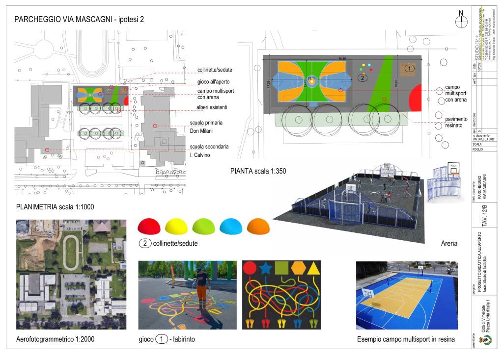 Progetto di riqualificazione sportiva del parcheggio di via Mascagni a Vimercate