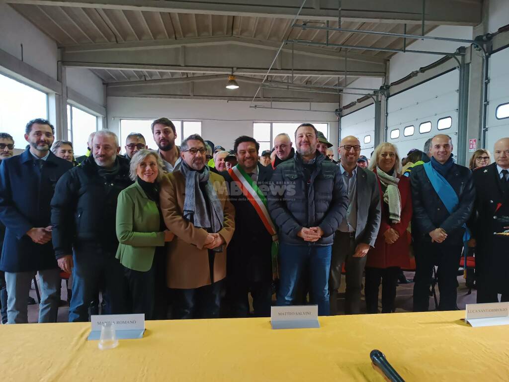 Salvini a Desio mb protezione civile