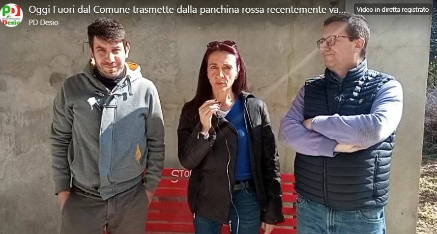 desio pd dalla panchina rossa vandalizzata