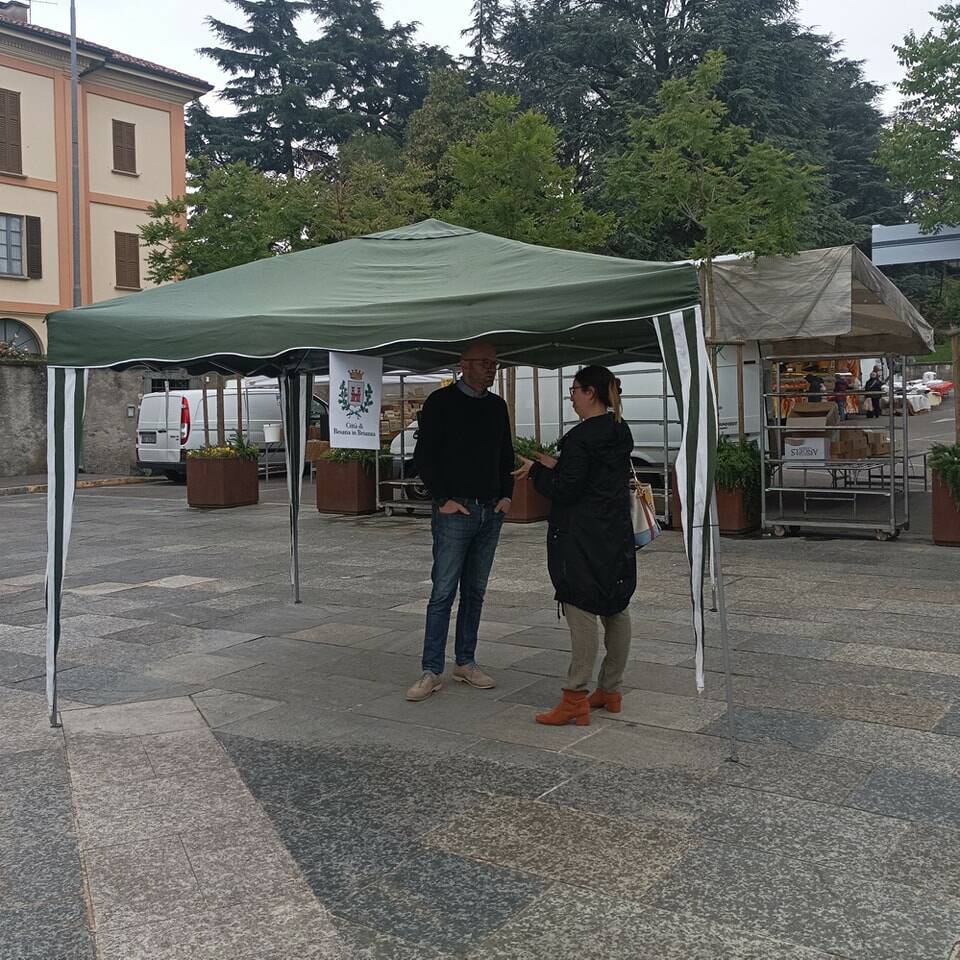 Melissa Ceccon incontra sindaco Besana Emanuele Pozzoli 