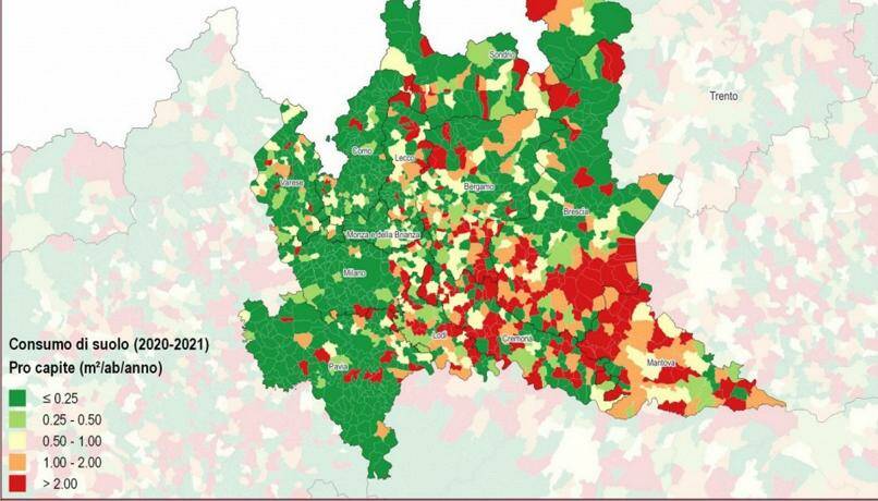 Consumo di suolo - dati Ispra 