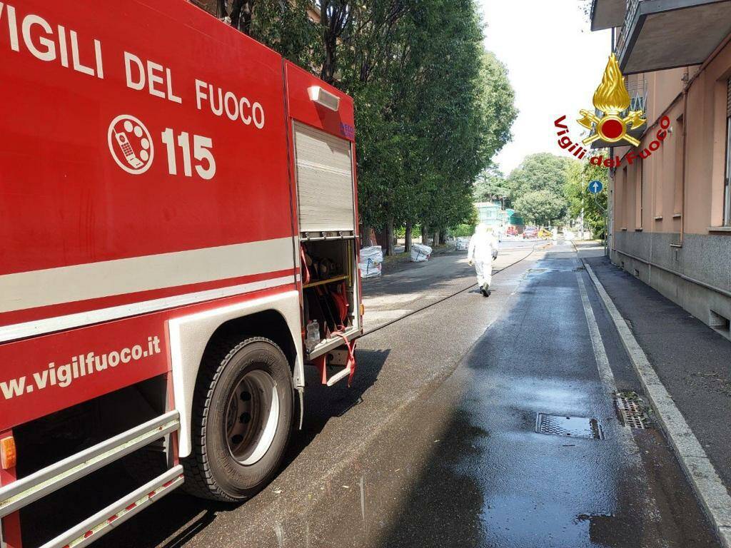 monza vigili del fuoco maltempo amianto 