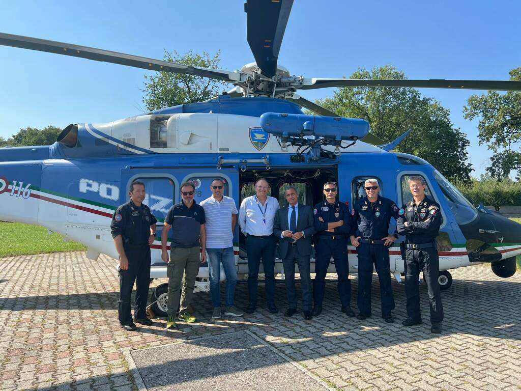 monza gran premio elicottero polizia