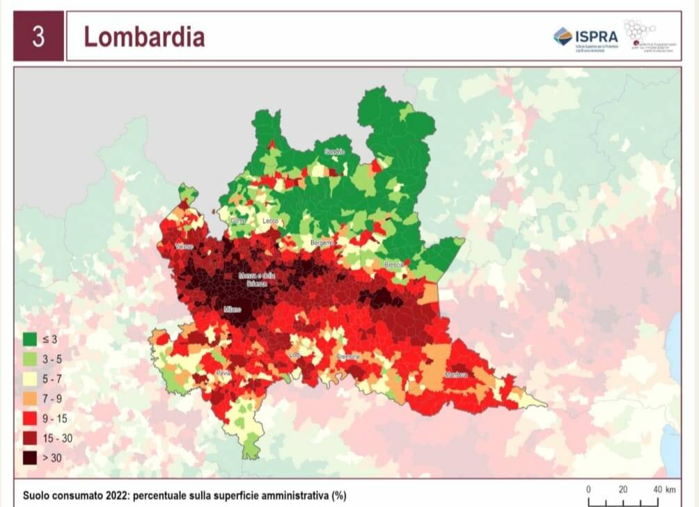 consumo di suolo Lombardia