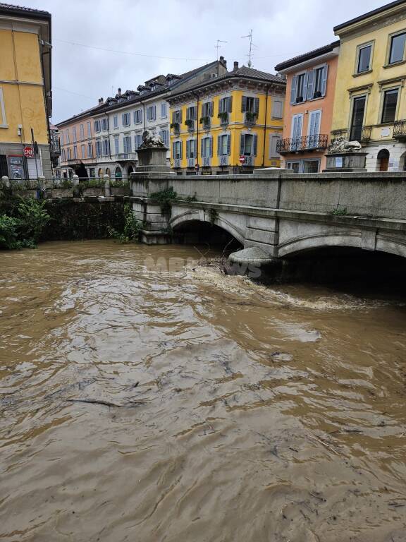 Monza maltempo ponte dei leoni