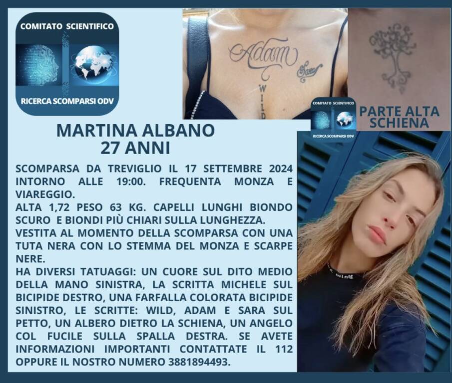 Martina Albano scomparsa