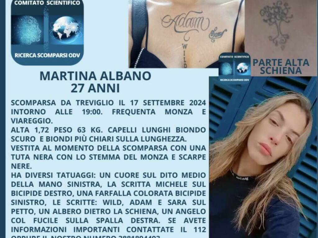 Martina Albano scomparsa